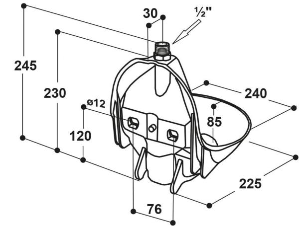 SUEVIA Tränkebecken 10P von Kerbl für Kälber und Pferde Kunststoff-Tränke